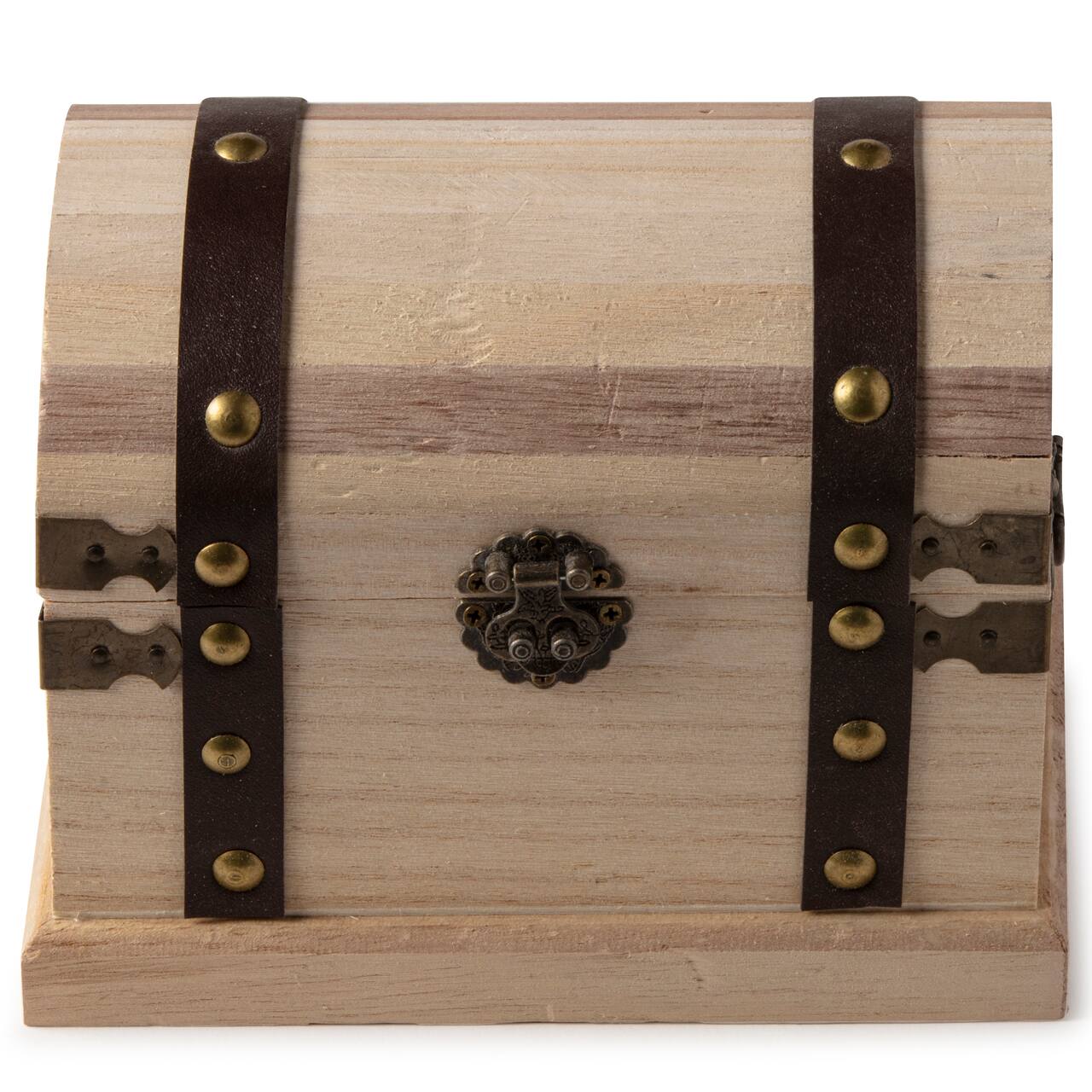 8 Pack: 7" Wood Box with Metal Accents by Make Market®